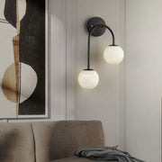 JC Alabaster Glo Modern Wall Sconce In Bedroom