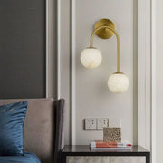 JC Alabaster Glo Modern Wall Sconce In Bedroom