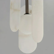 Alabaster Megalith 5-Light Chandelier Over Dining Table