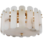 JC Alabaster Adrian Shield Small Ceiling Chandelier