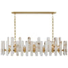 JC Alabaster Adrian Shield Large Linear Chandelier