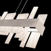 Acropolis 46in LED Linear Alabaster Chandelier