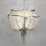 Alisa Luxury Double-Layer Aluminum Chain Tassel Chandelier - jchandelier