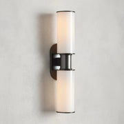 Harlin Modern Milk Glass 2-Light Wall Sconce