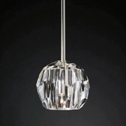 JC Seaver Crystal Kitchen Island Pendant Light Rod