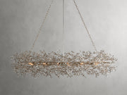 Eamon Crystal Flowers Creative Oval Chandelier