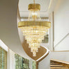 Luxury Large Crystal Chandelier for Staircase Living Hallway