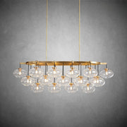 Cabrlet Clear Glass Linear Chandelier 72"