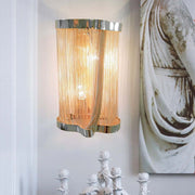 JC Ashley Aluminum Chain Tassel Wall Sconce