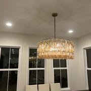 JC Italian Clear Glass Round Chandelier 37"