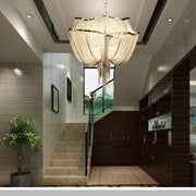 Alisa Luxury Double-Layer Aluminum Chain Tassel Chandelier - jchandelier