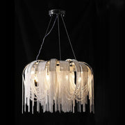 JC Liz Luxury Aluminum Chain Tassel Chandelier