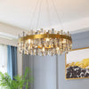 24" 32" Modern Round Gold Crystal Chandelier