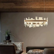 Alabaster Acropolis LED Square Chandelier