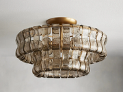 JC Amor Glass Flush Mount Chandelier For Bedroom