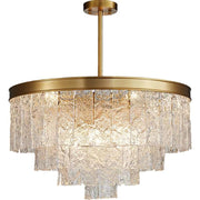 Ariano Four-layer crystal brass chandelier D 27" 32"