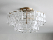 JC Amor Glass Flush Mount Chandelier For Bedroom