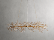 Eamon Crystal Flowers Creative Linear Chandelier 43", 68"