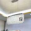 JC Fendi Modern Oval Crystal Chandelier