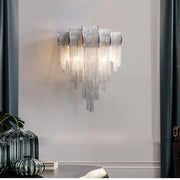 JC Alisa Luxury Plated Aluminum Chain Tassel Wall Sconce