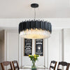 Modern Classic Black Crystal Round Chandelier 24"/ 32"/40"