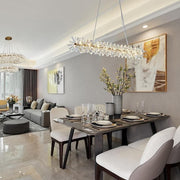 Modern Stylish Long Crystal Chandelier