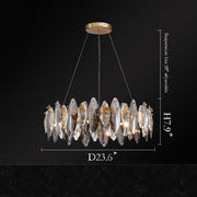 Multi-sided hand-cut crystal chandelier