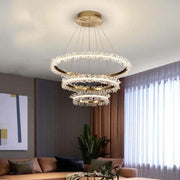 Modern Crystal Golden Chandelier 3-Ring