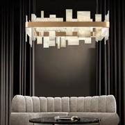 Alabaster Acropolis LED Square Chandelier