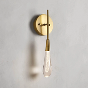 JC Raindrop Glass Solitaire Wall Sconces For Bedroom