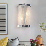 JC Ashley Aluminum Chain Tassel Wall Sconce