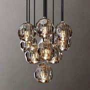 JC Seaver Crystal Round Cluster Chandelier 14"