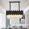 Natasha Modern Classic Black Length Crystal Chandelier