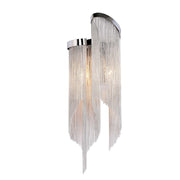 JC Fiona Aluminum Chain Tassel Wall Sconce