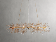 Eamon Crystal Flowers Creative Linear Chandelier 43", 68"