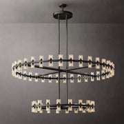 JC Bordeaux Wine-Glass Round 2-Tier Chandelier 60"