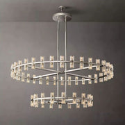 JC Bordeaux Wine-Glass Round 2-Tier Chandelier 60"