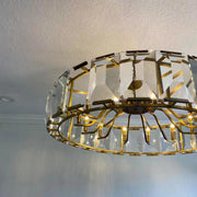 JC Aubrey  Crystal Round Chandelier 19"