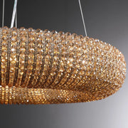 JC Halo Crystal Round LED Chandelier 59"