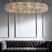 JC Halo Crystal Round LED Chandelier 59"