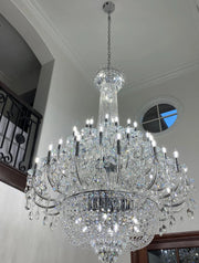 JC Extra Large European-style Multi-layers Candle Luxury Crystal Chandelier