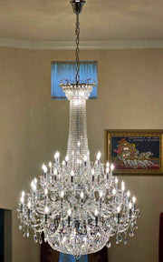 JC Extra Large European-style Multi-layers Candle Luxury Crystal Chandelier