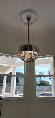 JC Alicante Tiered Round Crystal Chandelier