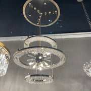 JC Aleron Crystal Ring Sputnik Chandelier