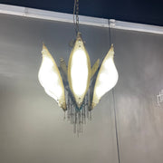 JC Aria Closed-Flower Crystal Murano Chandelier