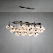 Cabrlet Clear Glass Linear Chandelier 72"