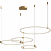 Bruni LED Chandelier Brushed Gold and Black