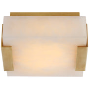 JC Alabaster Kelly  Square Flush Mount Wall Sconce Lamp 2.25"H