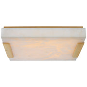 JC Alabaster Kelly  Square Flush Mount Wall Sconce Lamp 3"H