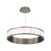 JC Alabaster Round Ring  LED Chandelier  28"